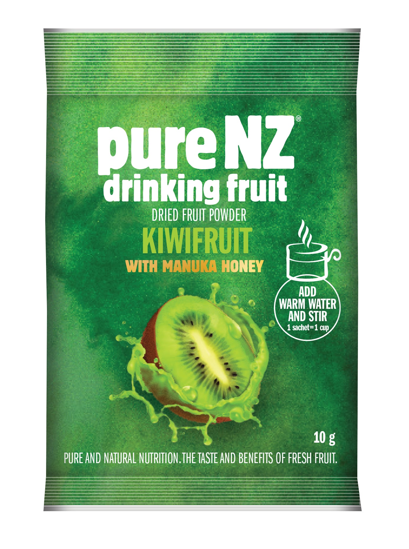 pure NZ drinking fruit - Kiwifruit single portion sachet